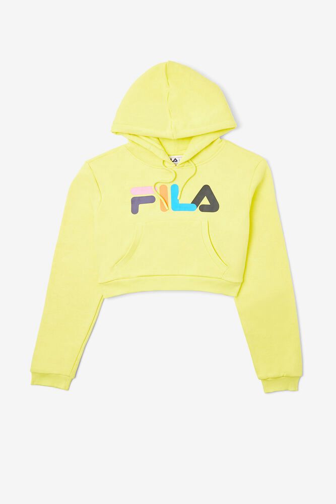 Fila Hoodie Damske Jill Cropped Žlté - WXURN7304